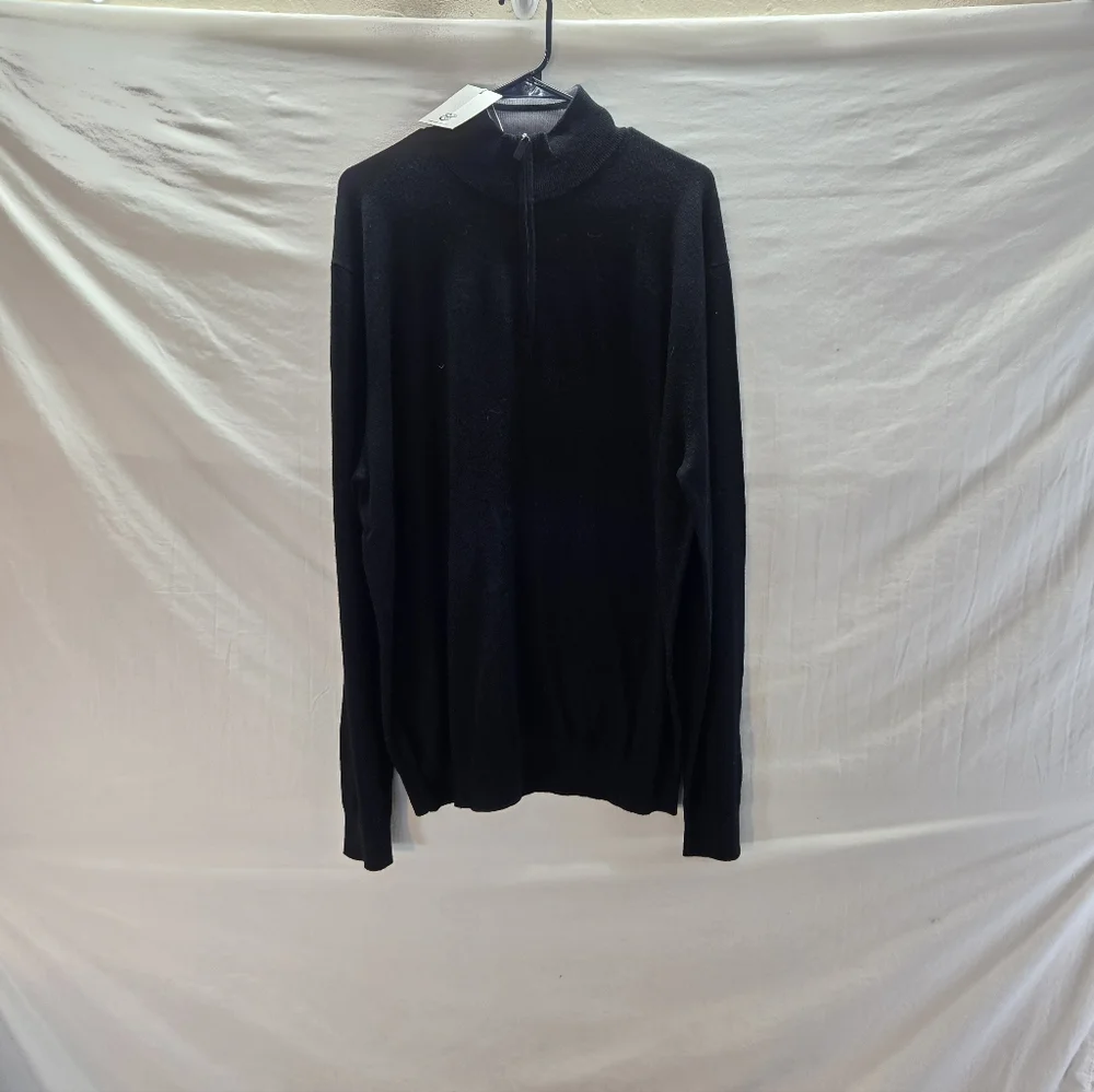 Collars and Co Men's 2XL Cashmere Touch Australian Merino 1/4 Zip Sweater New.
